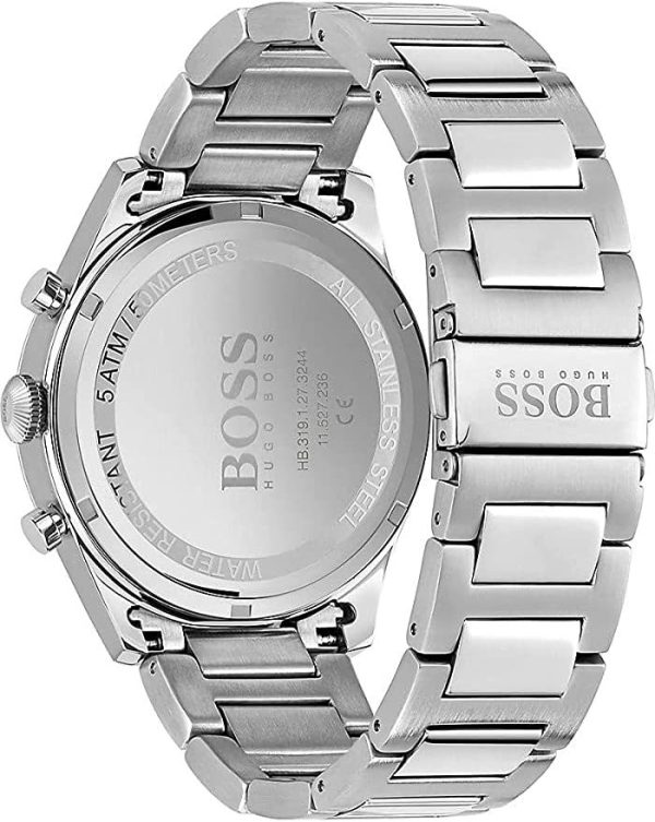 Montre homme Hugo Boss Pioneer réf. 1513868, chronographe quartz, acier inoxydable – troisième vue