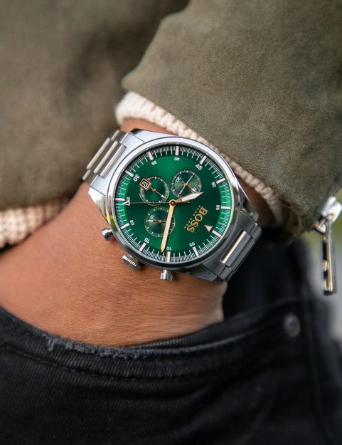 Montre homme Hugo Boss Pioneer réf. 1513868, chronographe quartz, acier inoxydable – quatrième vue