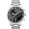 Montre homme Hugo Boss Pioneer 44 mm réf. 1513712, cadran argenté, bracelet acier – autre angle