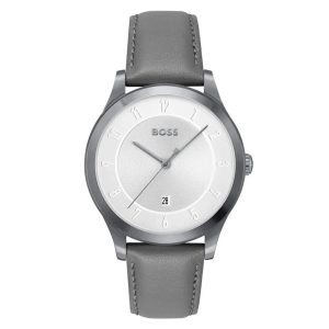 Montre homme Hugo Boss Purity réf. 1513983, mouvement quartz, boîtier 41 mm, cuir, verre minéral – vue principale, Horlova Maroc