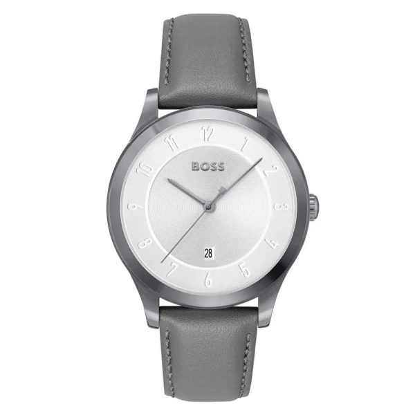 Montre homme Hugo Boss Purity réf. 1513983, mouvement quartz, boîtier 41 mm, cuir, verre minéral – vue principale, Horlova Maroc