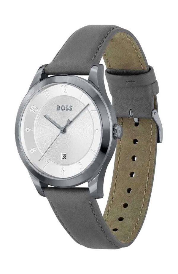 Montre homme Hugo Boss Purity réf. 1513983, mouvement quartz, boîtier 41 mm, cuir, verre minéral, étanche 50 m – deuxième vue