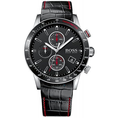 Montre homme Hugo Boss Rafale réf. 1513390, chronographe quartz, boîtier 44 mm, acier inoxydable – vue principale, Horlova Maroc
