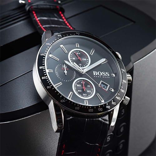 Montre homme Hugo Boss Rafale réf. 1513390, chronographe quartz, boîtier 44 mm, acier inoxydable, verre minéral – deuxième vue