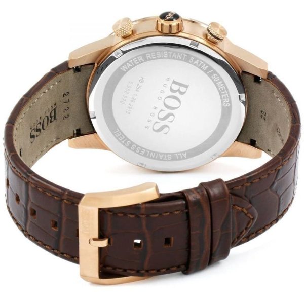 Montre homme Hugo Boss Rafale réf. 1513392, mouvement quartz, boîtier 44 mm, cuir, étanche 50 m – troisième vue