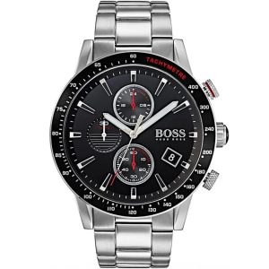 Montre homme Hugo Boss Rafale réf. 1513509, chronographe quartz, boîtier 44 mm, acier inoxydable – vue principale, Horlova Maroc