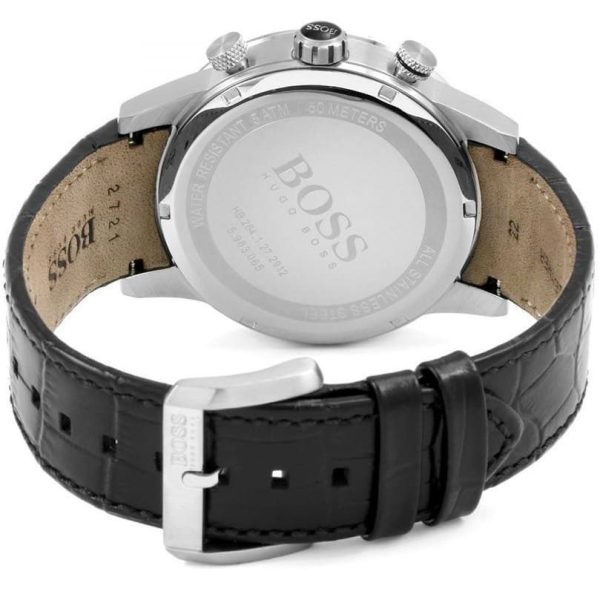 Montre homme Hugo Boss Rafale réf. 1513391, mouvement quartz, boîtier 45 mm, cuir, étanche 50 m – quatrième vue