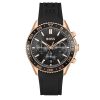Montre homme Hugo Boss Runner 43 mm réf. 1514168, cadran noir, bracelet silicone – vue rapprochée