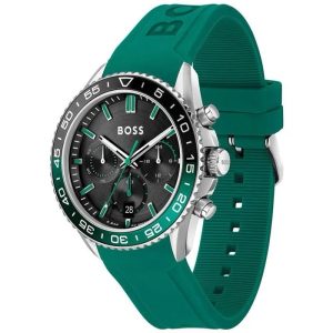 Montre homme Hugo Boss Runner réf. 1514246, mouvement quartz, boîtier 43 mm, silicone, caoutchouc, verre minéral – deuxième vue
