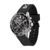 Montre homme Hugo Boss Runner 44 mm réf. 1514141, cadran noir, bracelet caoutchouc – vue de trois-quarts