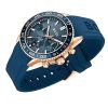Montre homme Hugo Boss Runner 44 mm réf. 1514169, cadran bleu, bracelet silicone – autre angle