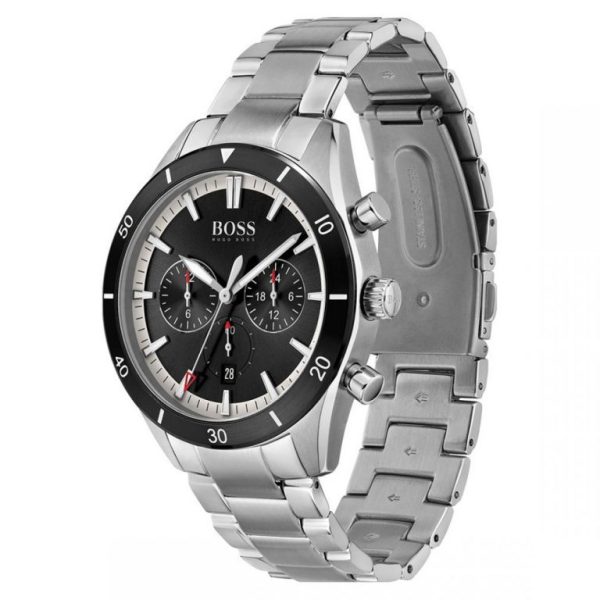 Montre homme Hugo Boss Santiago réf. 1513862, chronographe quartz, acier inoxydable – vue principale, Horlova Maroc