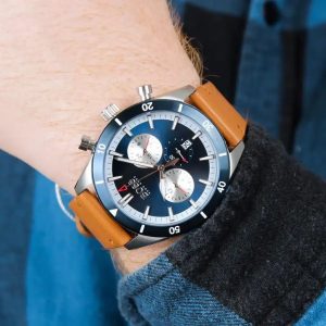 Montre homme Hugo Boss Santiago réf. 1513860, mouvement quartz, boîtier 44 mm, cuir, étanche 50 m – vue principale, Horlova Maroc