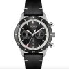 Montre homme Hugo Boss Santiago 44 mm réf. 1513864, bracelet cuir, mouvement quartz chronographe – vue de face | Horlova Maroc