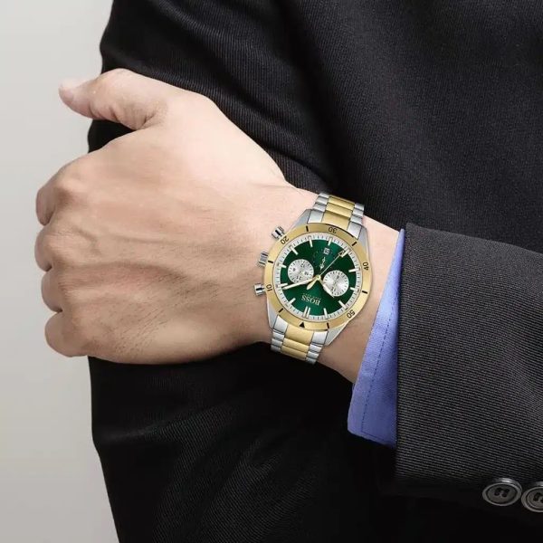 Montre homme Hugo Boss Santiago réf. 1513872, mouvement quartz, boîtier 44 mm, acier inoxydable, étanche 50 m – quatrième vue