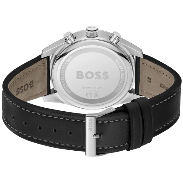 Montre homme Hugo Boss Skytraveller réf. 1514147, chronographe quartz, boîtier 44 mm, cuir – quatrième vue