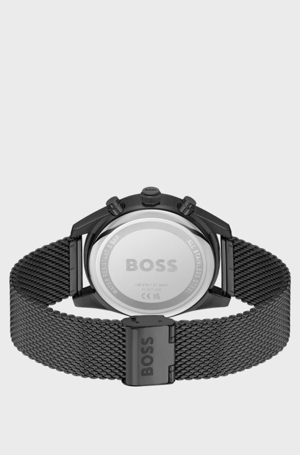 Montre homme Hugo Boss Skytraveller réf. 1514150, chronographe quartz, boîtier 44 mm, acier inoxydable, verre minéral – deuxième vue