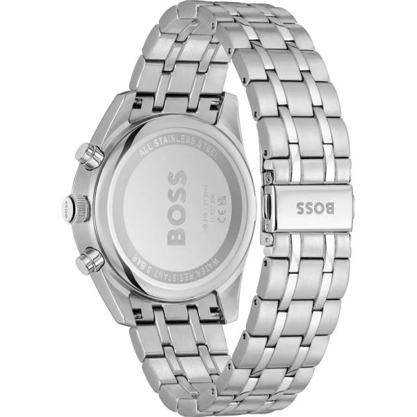 Montre homme Hugo Boss Skytraveller réf. 1514151, chronographe quartz, boîtier 44 mm, acier inoxydable – quatrième vue