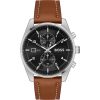 Montre homme Hugo Boss Skytraveller réf. 1514161, chronographe quartz, boîtier 44 mm, cuir, verre minéral – vue principale, Horlova Maroc