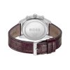 Montre homme Hugo Boss Skytraveller 44 mm réf. 1514194, cadran bleu, bracelet cuir – autre angle