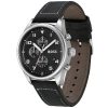 Montre homme Hugo Boss Sobre réf. 1513987, chronographe quartz, boîtier 44 mm, cuir, étanche 50 m – deuxième vue