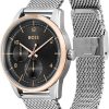 Montre homme Hugo Boss Sophio réf. 1513961, mouvement quartz, boîtier 42 mm, maille milanaise, verre minéral, étanche 50 m – deuxième vue