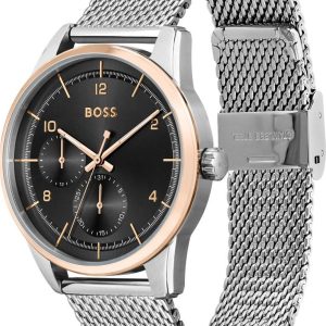 Montre homme Hugo Boss Sophio réf. 1513961, mouvement quartz, boîtier 42 mm, maille milanaise, verre minéral, étanche 50 m – deuxième vue