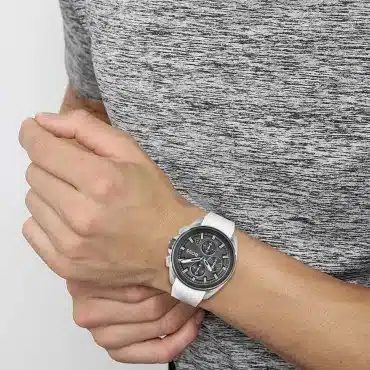 Montre homme Hugo Boss Sport réf. 1513948, chronographe quartz, boîtier 44 mm, silicone, étanche 50 m – vue principale, Horlova Maroc