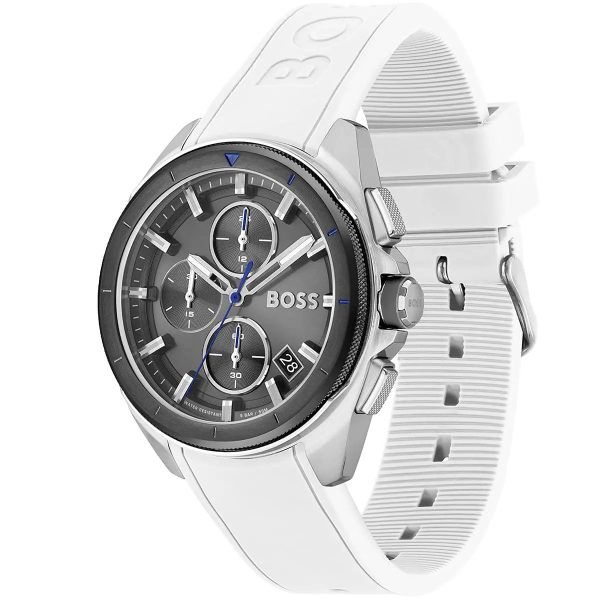 Montre homme Hugo Boss Sport réf. 1513948, chronographe quartz, boîtier 44 mm, silicone, étanche 50 m – quatrième vue