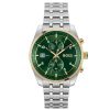 Montre homme Hugo Boss Sport Lux Chronographe 44 mm réf. 1514195, cadran vert, bracelet acier – vue de face | Horlova Maroc