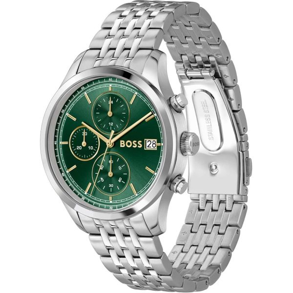 Montre homme Hugo Boss Stratus réf. 1514330, chronographe quartz, boîtier 41 mm, acier inoxydable, verre minéral – deuxième vue