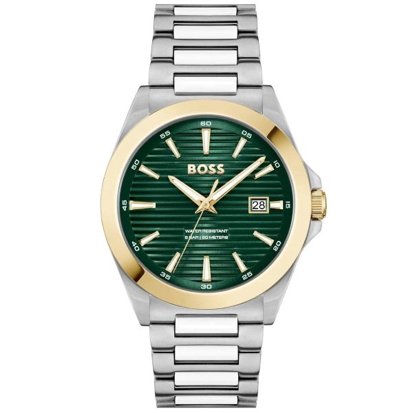 Montre homme Hugo Boss Strike réf. 1514173, mouvement quartz, boîtier 41 mm, acier inoxydable, verre minéral – vue principale, Horlova Maroc
