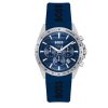 Montre homme Hugo Boss Strike 41 mm réf. 1514239, cadran bleu, bracelet silicone – vue de face | Horlova Maroc