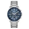 Montre homme Hugo Boss Strike 41 mm réf. 1514240, cadran bleu, mouvement quartz chronographe – vue de face | Horlova Maroc