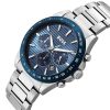 Montre homme Hugo Boss Strike 41 mm réf. 1514240, cadran bleu, mouvement quartz chronographe – autre angle