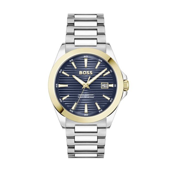 Montre homme Hugo Boss Strike Gift Set réf. 1570191, mouvement quartz, boîtier 41 mm, acier inoxydable – vue principale, Horlova Maroc