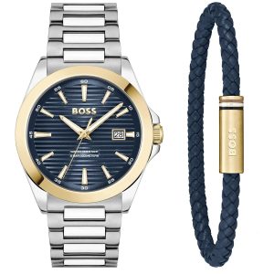 Montre homme Hugo Boss Strike Gift Set réf. 1570191, mouvement quartz, boîtier 41 mm, acier inoxydable, verre minéral – deuxième vue
