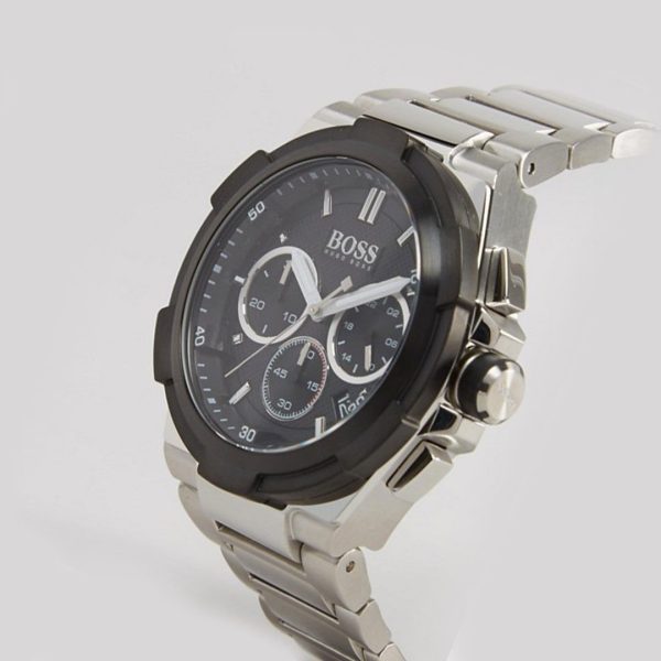 Montre homme Hugo Boss Supernova réf. 1513359, boîtier 46 mm, acier inoxydable, verre minéral – troisième vue