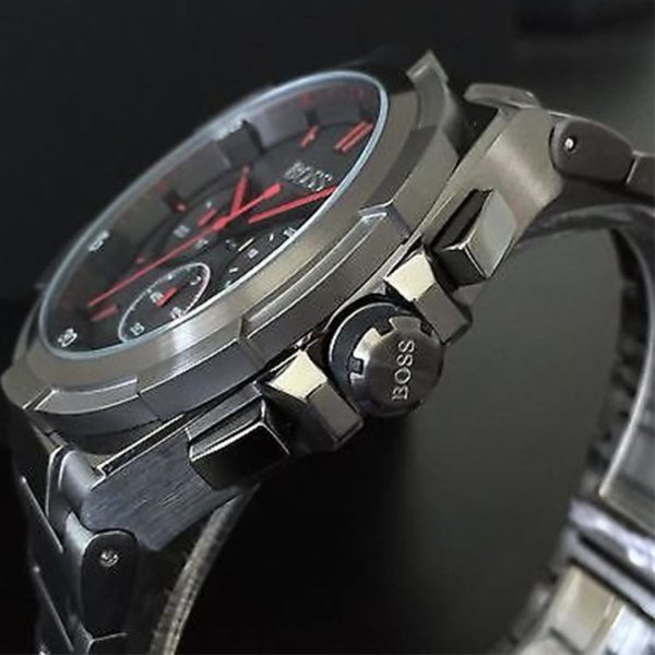 Montre homme Hugo Boss Supernova réf. 1513361, chronographe quartz, boîtier 46 mm, acier inoxydable, verre minéral – troisième vue
