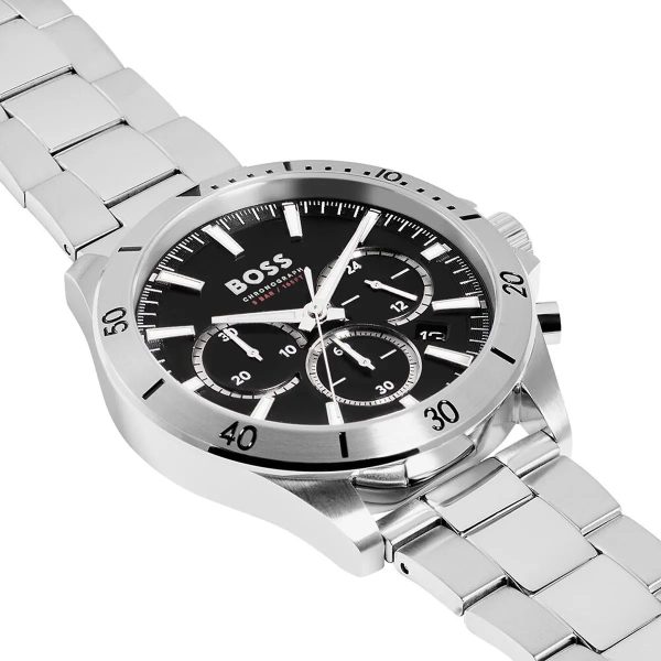 Montre homme Hugo Boss Troper réf. 1514057, mouvement quartz, boîtier 44 mm, acier inoxydable – troisième vue