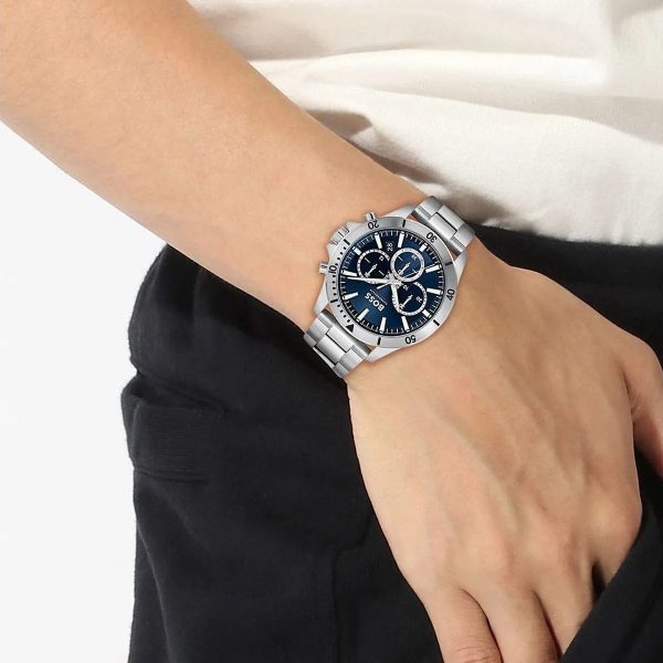 Montre homme Hugo Boss Troper réf. 1514069, mouvement quartz, boîtier 44 mm, acier inoxydable – deuxième vue