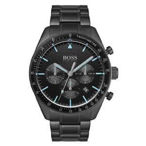 Montre homme Hugo Boss Trophy réf. 1513675, chronographe quartz, boîtier 22 mm, acier inoxydable – vue principale, Horlova Maroc