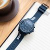 Montre homme Hugo Boss Velocity réf. 1514061, chronographe quartz, boîtier 44 mm, silicone, verre minéral – troisième vue