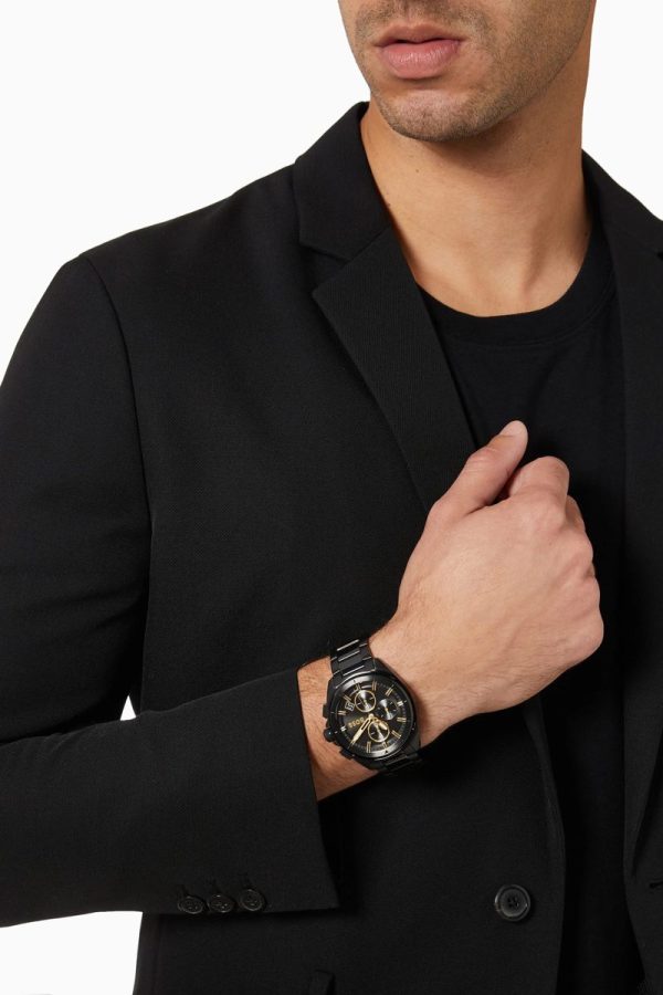Montre homme Hugo Boss Volane réf. 1513950, chronographe quartz, boîtier 44 mm, acier inoxydable, verre minéral – troisième vue