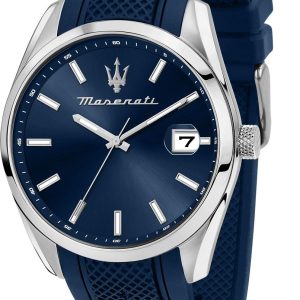 Montre homme Maserati Attrazione réf. R8851151005, mouvement quartz, boîtier 43 mm, acier inoxydable – vue principale, Horlova Maroc