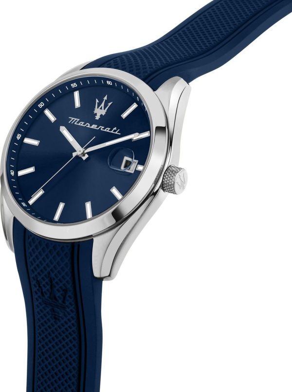 Montre homme Maserati Attrazione réf. R8851151005, mouvement quartz, boîtier 43 mm, acier inoxydable, verre minéral – deuxième vue