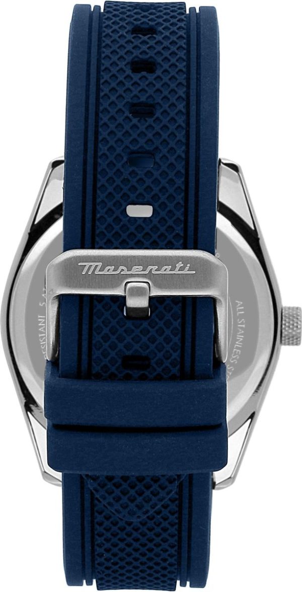 Montre homme Maserati Attrazione réf. R8851151005, mouvement quartz, boîtier 43 mm, acier inoxydable, verre minéral – quatrième vue