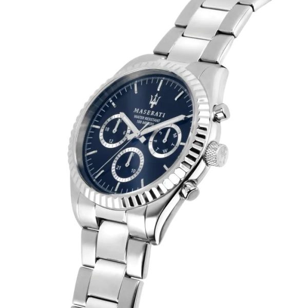 Montre homme Maserati Competizione réf. R8853100022, mouvement quartz, boîtier 43 mm, acier inoxydable, étanche 100 m – quatrième vue