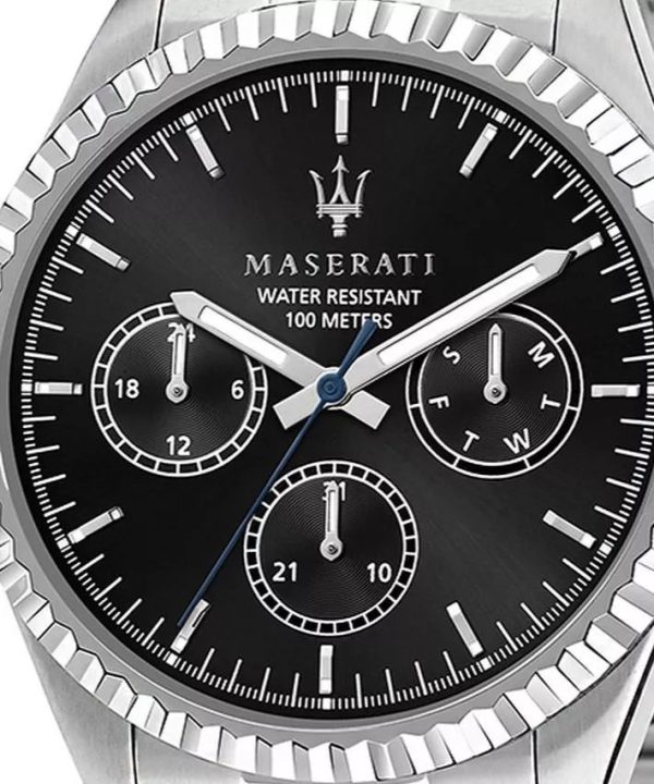 Montre homme Maserati Competizione réf. R8853100023, mouvement quartz, boîtier 43 mm, acier inoxydable, étanche 100 m – deuxième vue