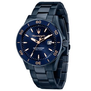 Montre homme Maserati Competizione réf. R8853100037, mouvement quartz, boîtier 43 mm, acier inoxydable – vue principale, Horlova Maroc
